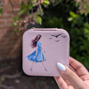 Pink jewelry Box, Customized Jewelry Box, Small Jewelry Box, Birthday Gifts, Aesthetic Jewelry Box, Gift for Girl, Gift for Friend, Gift Box