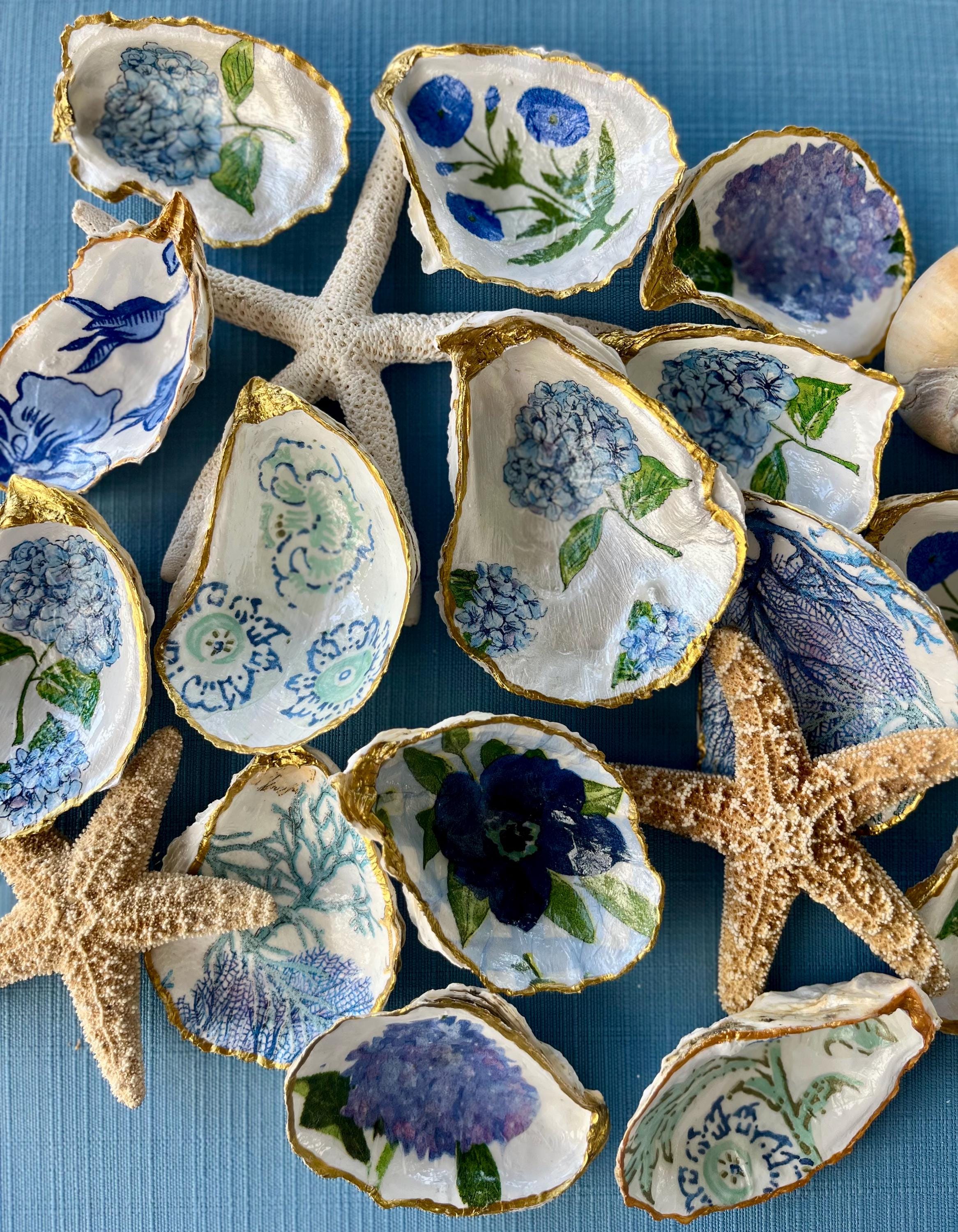 Oyster Shell Ring Dish, Ornament, Coastal Decor
