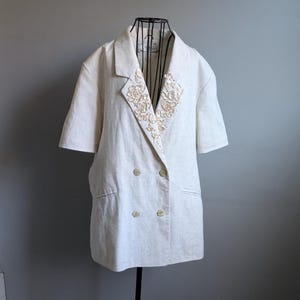 Vintage Summer Short Sleeve Blazer Size EU 40-42