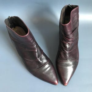 Vintage Leather Women Short Boots Size EU 38,5 UK 5,5 US 7,5