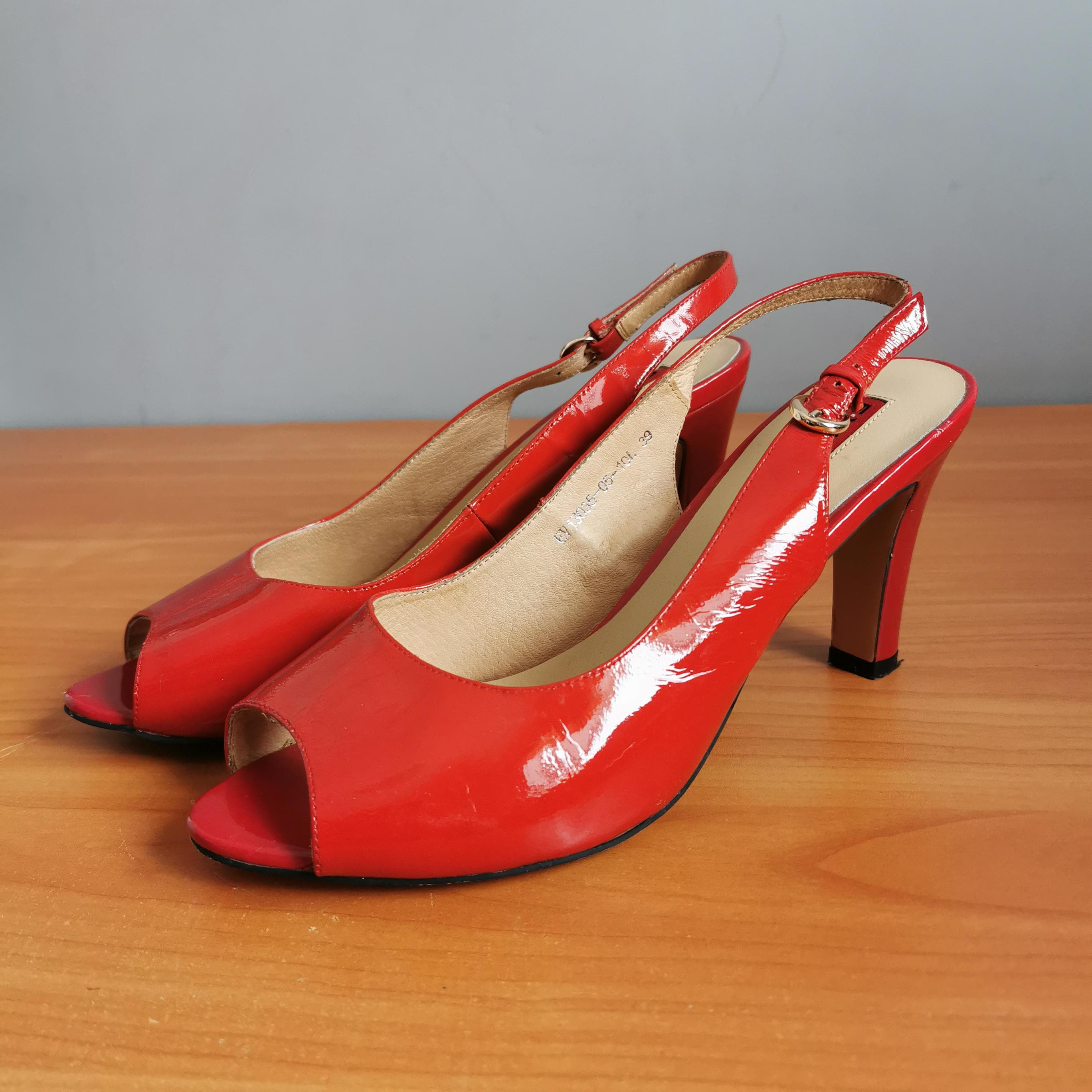 Vintage Red Patent Leather Heels - Etsy display picture 1