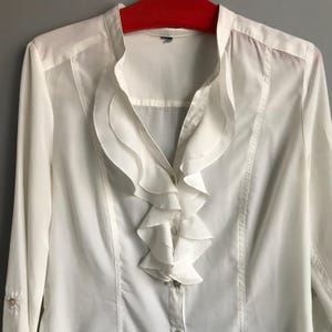 Vintage Women Ivory-White Blouse size EU40