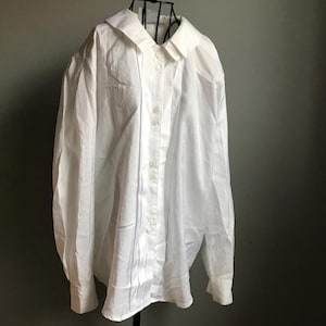 Vintage Women White Poliester Blouse