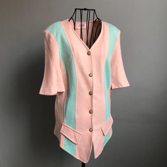 Vintage Short Sleeve Blazer for Women size EU38