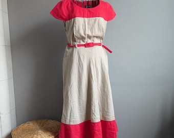 Vintage Linen Dress size EU36