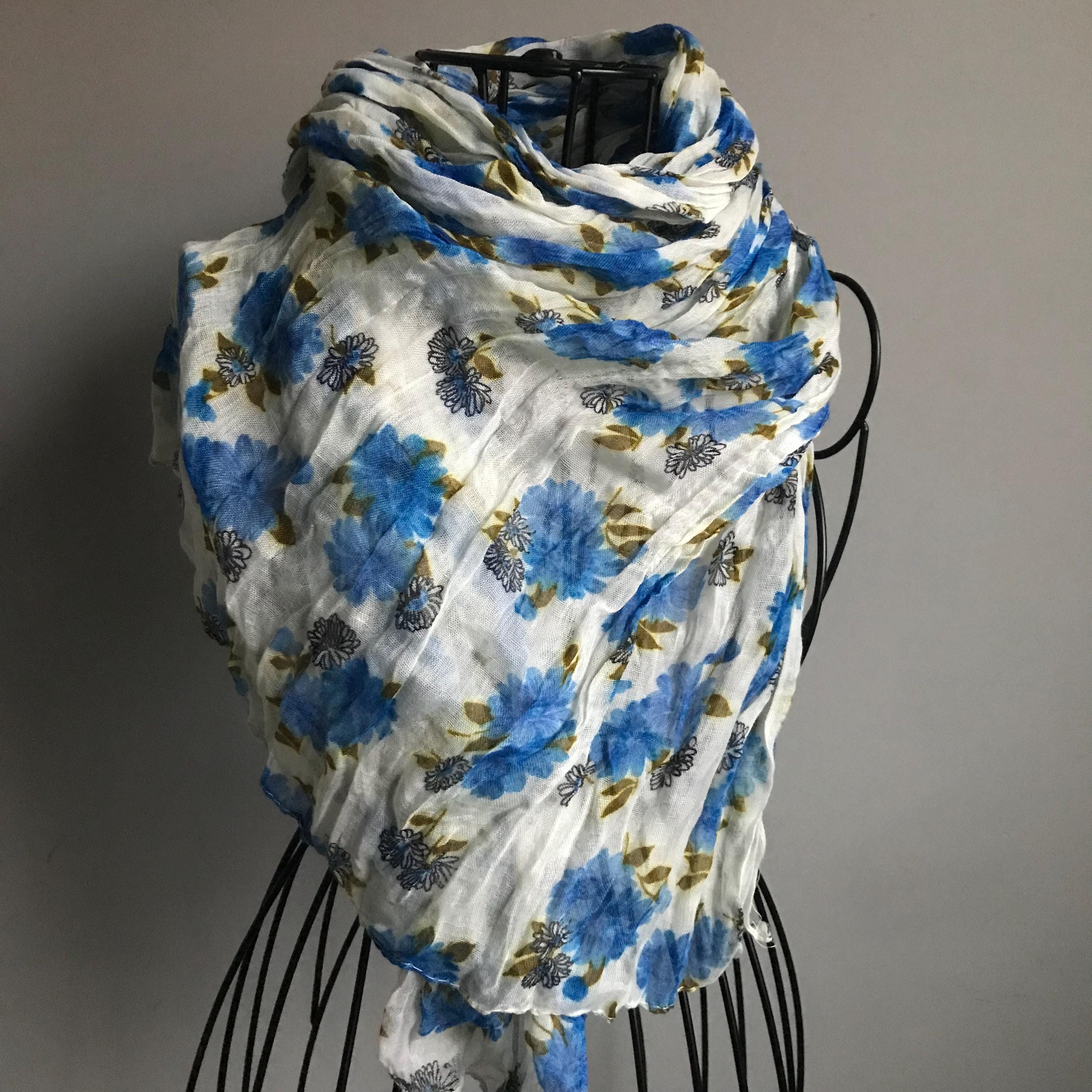 Vintage French Cotton Scarf - Etsy Canada