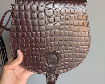 Brown Shoulder Bag, Vintage Small Leather Bag