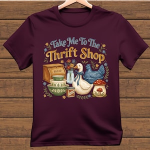 Take Me To The Thrift Shop DTF Transfer, Vintage Shopping Lover Cottagecore Shirt Print Ready To Press image 6
