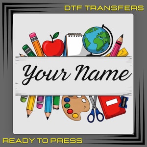 Teacher Name Custom DTF Transfer, Personalized Teacher Name Ready To Press, Custom Teacher Shirt Design Iron On, DTF Transfer Ready To Press