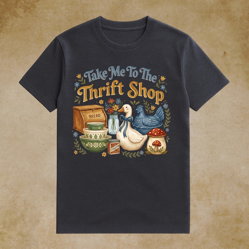 Take Me To The Thrift Shop DTF Transfer, Vintage Shopping Lover Cottagecore Shirt Print Ready To Press image 7