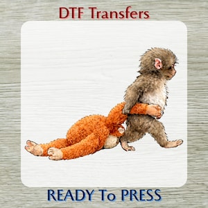 Dear Punch Dtf Transfer, Ready To Press Emotional Plush Toy Monkey Punch Inspired Shirt Design