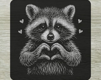 Retro Raccoon Dtf Transfer, Trendy Animal Shirt Design Feral Heart Ready To Press