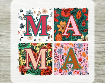 Mama Boho Floral Dtf Transfer, Tshirt maman à carreaux fleurs sauvages, prêt à presser