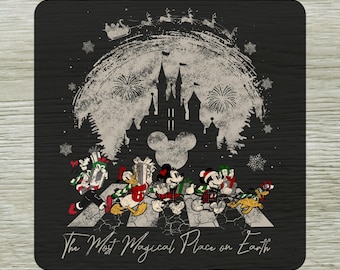 Disney Christmas Dtf Transfers, Magical Kingdom Christmas Ready To Press, The Most Magical Place On Earth Shirt Design
