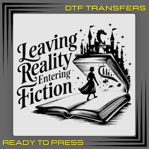 Booktrovert DTF Transfer : Quitter la réalité pour entrer dans la fiction - Prêt à imprimer