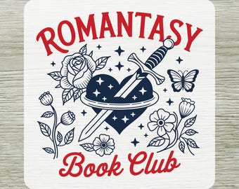 Romantasy Book Club DTF Transfer: Vintage Bookish Shirt Design Ready To Press