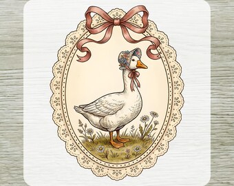 Vintage Thrifted Goose DTF Transfer, Grandma Goose T-Shirt Design Ready To Press