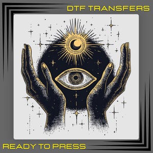 Magic Eye DTF Transfer: Boho Celestial Hippie Shirt Print