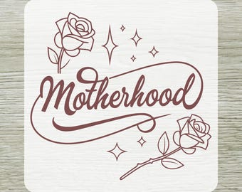 Transfert DTF floral de maternité, conception de chemise rétro maman rose prête à presser