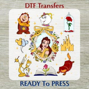 Disney Princess Belle DTF Transfer, Beauty and the Beast Shirt Design Ready To Press