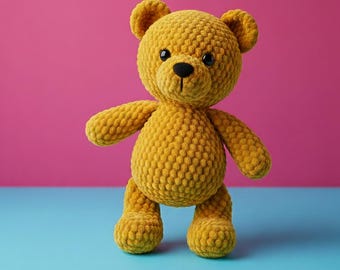 Sew Teddy Bear Crochet Pattern - Amigurumi PDF Pattern - English Translate Only