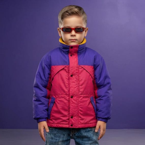 Kid's Oliver Tree Rave Inspired Jacket - Color Block 90s Retro