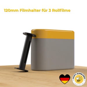 120-filmslåda, behållare för 3x120 mellanformatsfilm