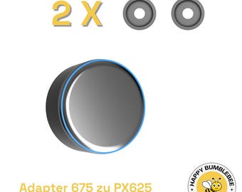 2x PX625 adapter voor 1,35 V Universele Batterij 675 MR9