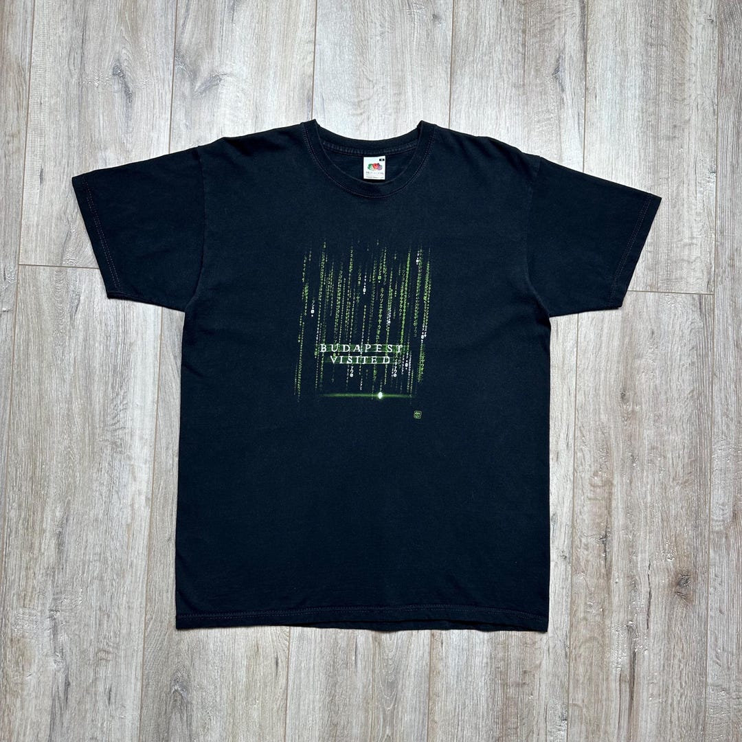 Vintage the Matrix 00s Budapest Visited T-shirt Y2K Black Mens Size M ...