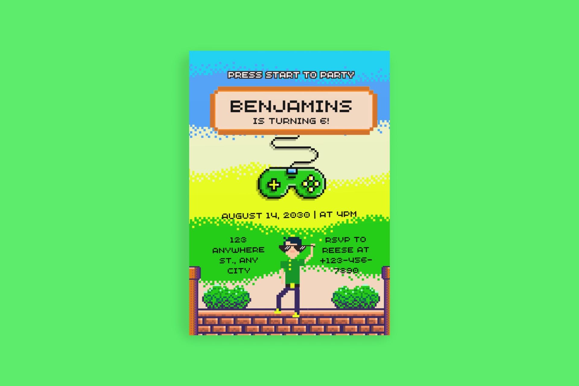 Editable Minecraft Canva Invite - Quick Setup