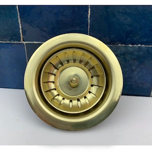 Unlacquered Brass kitchen sink waste, kitchen strainer, kitchen sink waste, brass sink strainer, kitchen sink strainer, kitchen strainer