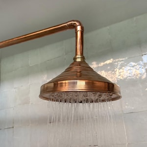 Outdoor Showerhead, bathroom showerhead, copper shower, Rainfall showerhead, aged copper shower, copper shower head, home decor gifts