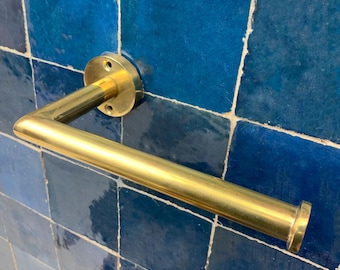 Handcrafted Solid Brass Toilet Paper Holder: Bathroom Accessory