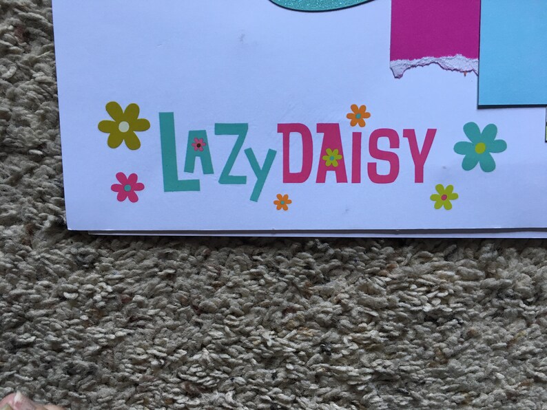 Lazy Dazy 12 x 12 Premade Scrapbook Pages | Etsy