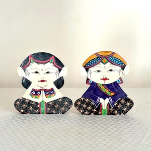 Figuras vintage de Loro Blonyo / Pareja de novios javaneses