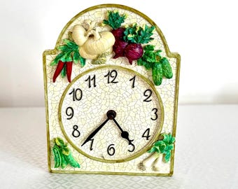 Vintage Kitschy Veggie Wall Clock
