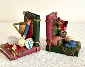 Vintage Golfer Bookend – Retro Sports Decor