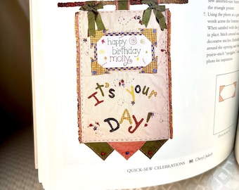 Quick-Sew Celebrations Quilt Book, Vintage Sewing & Quilting Book, Folk Art Projects