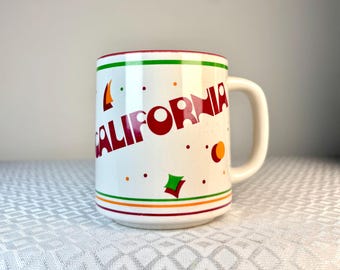 Vintage California Mug Retro Coffee Cup Souvenir