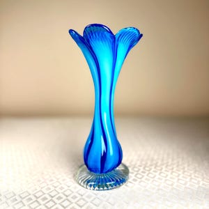 Blue Glass Vase Vintage - Etsy Canada
