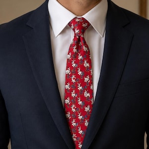 Vintage Asterix Dogmatix Necktie | Red Comic Character Novelty Tie