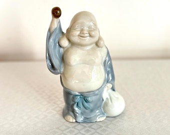 Laughing Buddha Figurine – Hotei Porcelain Statue