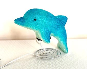 Lámpara de delfín de los 90 – Pop Art Blue 3D