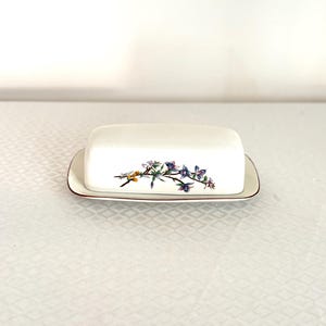 Vintage Butter Dish Woodhill Covered , Floral Porcelain image 10