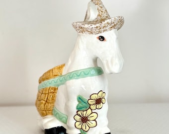 Vintage keramische ezelplanter