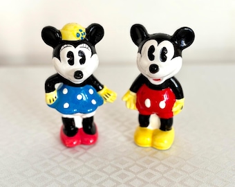 ディズニーシュミットミッキー＆ミニーマウス陶器フィギュアダイナー