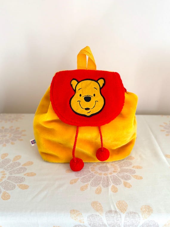 Disney Plush Winnie the Pooh Yellow and Red Backpack Vintage Winnie the Pooh Plush Backpack Disney | Mercari main image 4