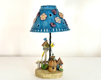 Vintage vogelhuisje theelichthouder
