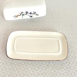 Vintage Butter Dish Woodhill Covered , Floral Porcelain image 6