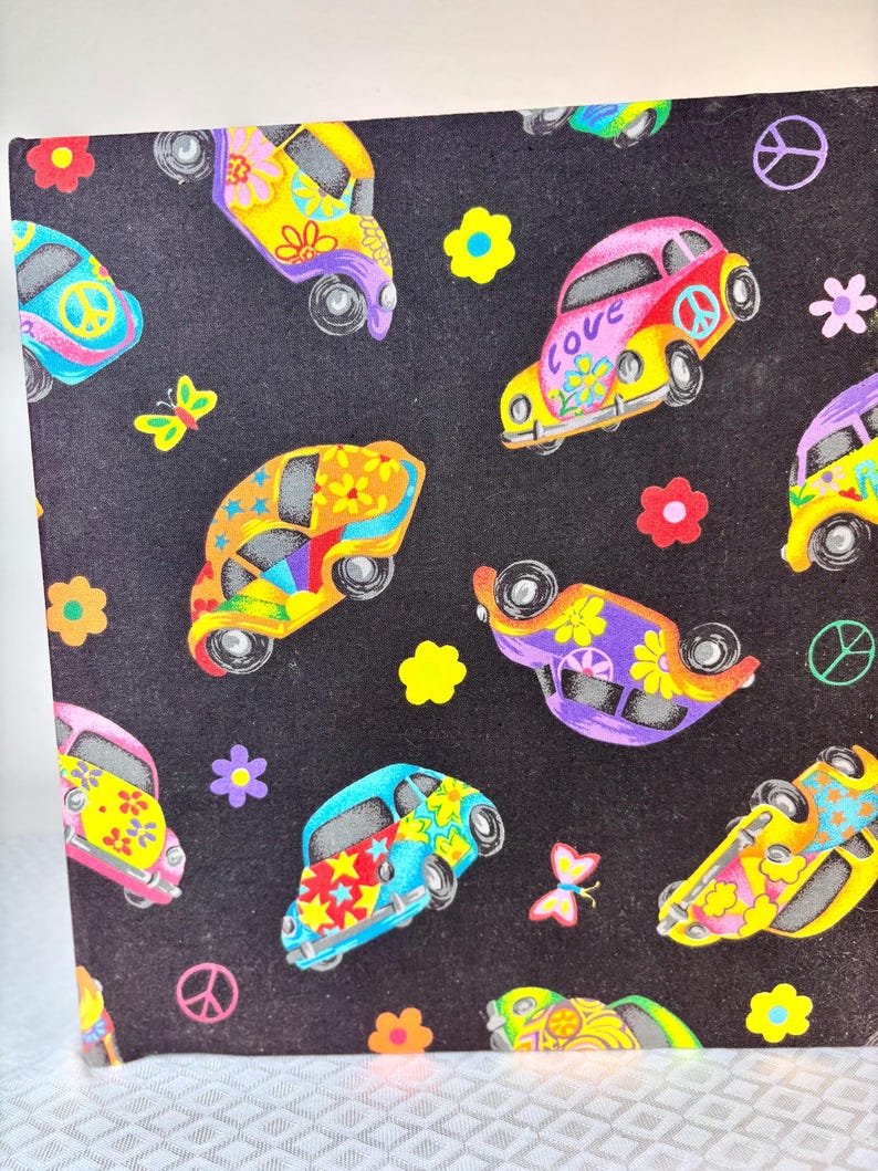 Vintage hippie fotoalbum | Retro Flower Power scrapbook pärm bild 5